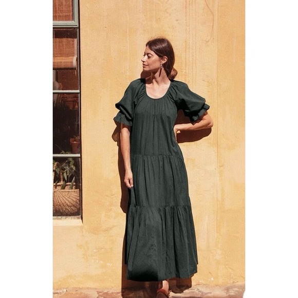 DAUGHTERS OF INDIA Sahara Gown Emerald Green Maxi Dress XL - Picture 1 of 16